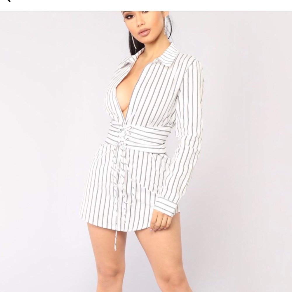 *SOLD Fashion Nova stripe corset dress